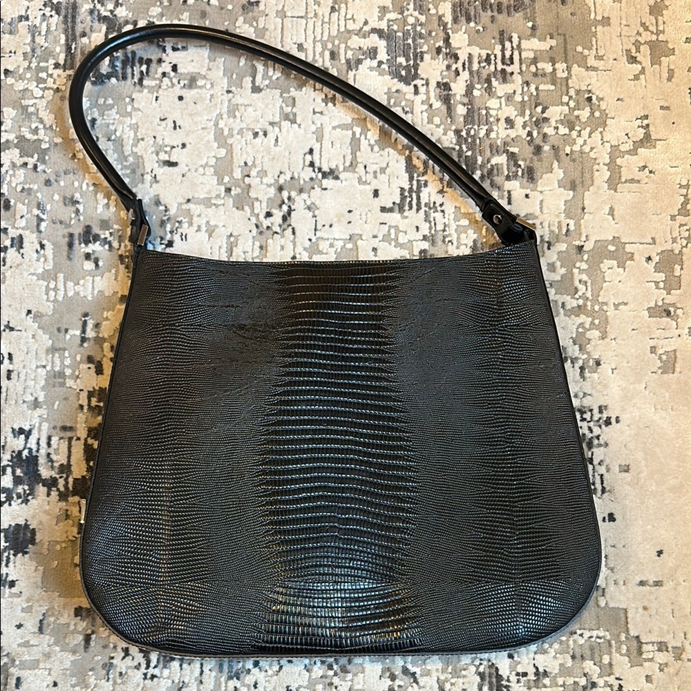 Salvatore Ferragamo genuine leather embossed handbag